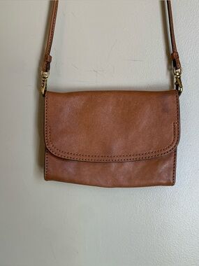 frye crossbody purse handbag leather Tan Mini